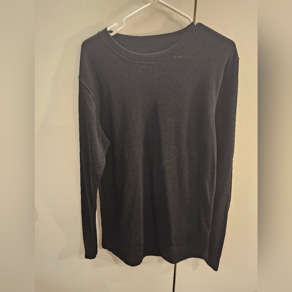 Omni Wool Mens XL Black Long Sleeve Shirt